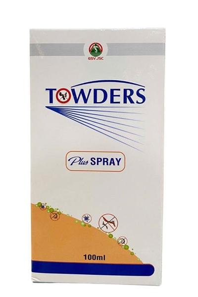 Towders Plus spray 100ml (Làm sạch các loại ký sinh trùng khỏi da) - GSV