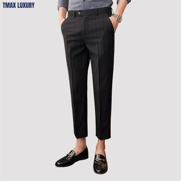 QUẦN ÂU KẺ VẠCH VẢI GỖ SỒI BẮC ÂU TMAX LUXURY