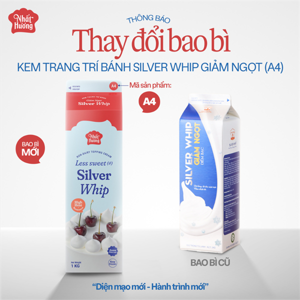 NHẤT HƯƠNG - KEM TRANG TRÍ BÁNH SILVER GIẢM NGỌT