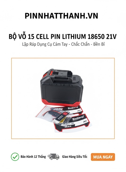 Bộ Vỏ Pin 15 Cell Chân Makita Phổ Thông – Vỏ Chống Sốc