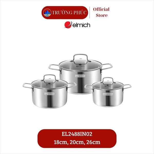 Nồi inox liền khối Elmich EL2488IN02 size 18cm