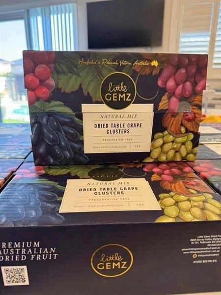 Nho Khô Ngón Tay Dried Table Úc - Hộp 1Kg