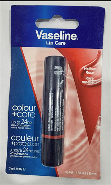 Vaseline Lip Care Colour + Care Mellow Rose (Son dưỡng môi màu hồng tự nhiên 3g) - Thái Lan/Châu Gia Khương