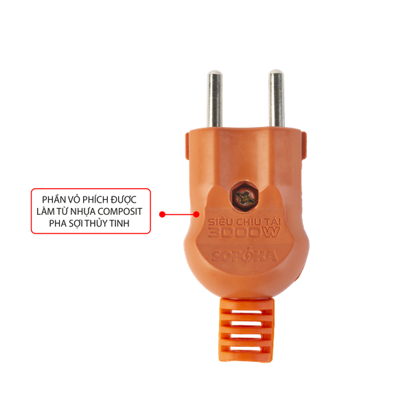 Phích cắm siêu chịu tải SOPOKA P3000W 2+ – Công suất 3000W, 15A