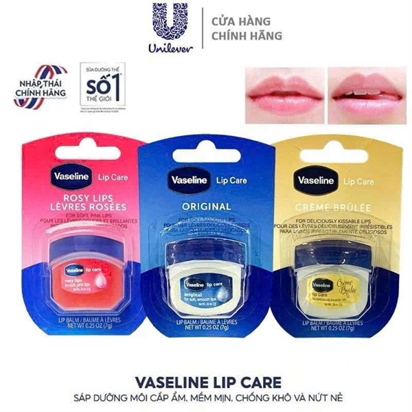 Vaseline Lip Care Rosy Lips (Dưỡng môi hồng xinh 7g) - Hàn Quốc/Châu Gia Khương