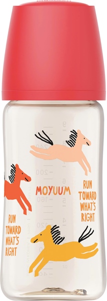Bình sữa Moyuum Premium PPSU All in One Bottle 270ml (3M+) ngựa đỏ
