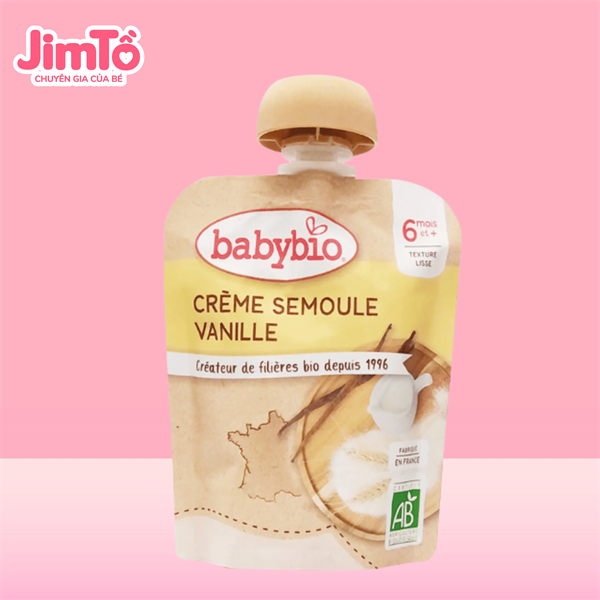 Váng sữa Hữu cơ BabyBio vị vani 85g (6M+)