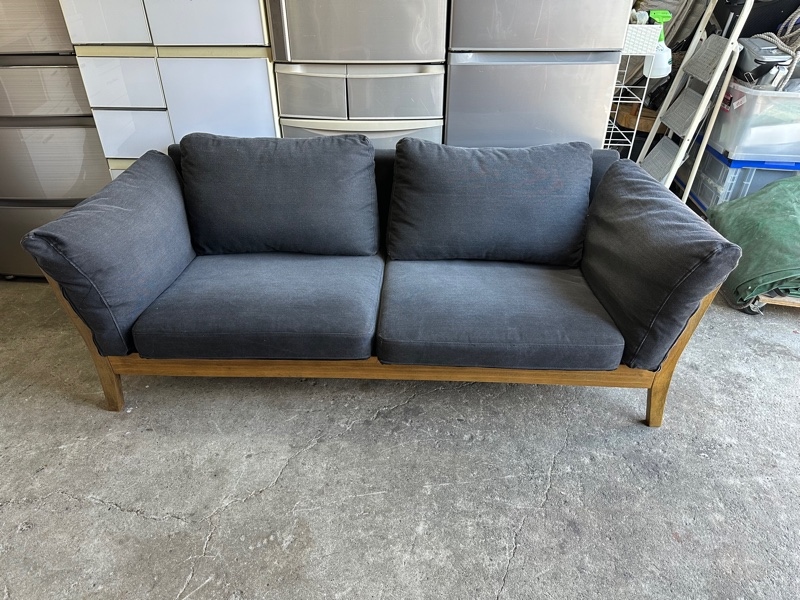 Sofa đôi đen vải bò