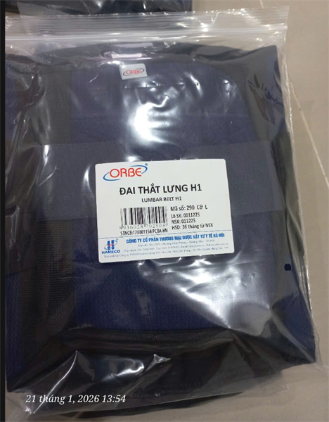 Đai thắt lưng H1 cỡ L - TM Dược VTYT Hà Nội