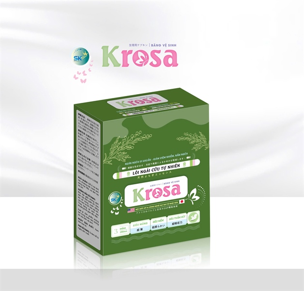 Băng vệ sinh ngải cứu ban đêm Krosa 290mm (Hộp 3 miếng) - SK Group