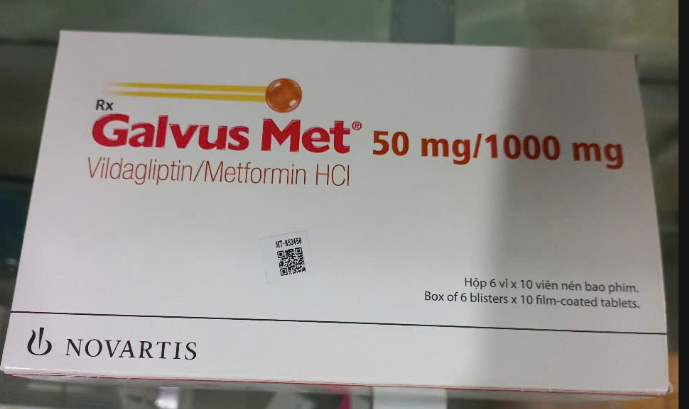 Galvus met 50mg/1000mg (tiểu đường) (H*6vỉ*10viên) - Thụy Sĩ