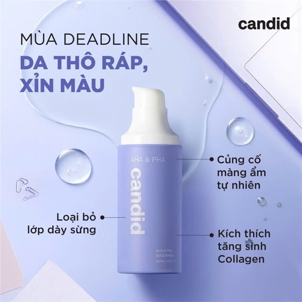 GEL TẨY TẾ BÀO CHẾT CANDID AHA & PHA EXFOLIANT 100ML