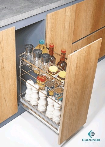 Giá chai lọ đa năng nan dẹt 3 tầng Inox SUS304HL 3-