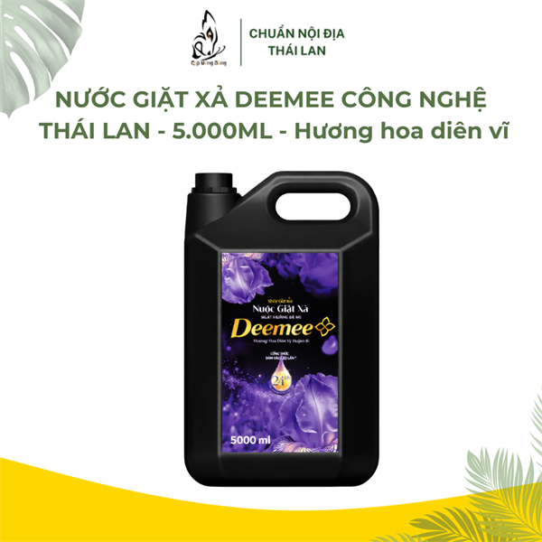 Nước giặt xả deemee hương hoa diên vĩ 5L