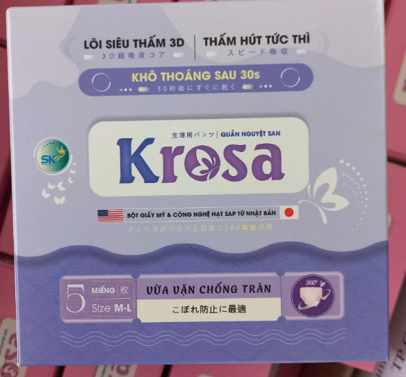 Băng vệ sinh dạng quần Krosa (M-L) (Hộp 5 miếng) - SK Group