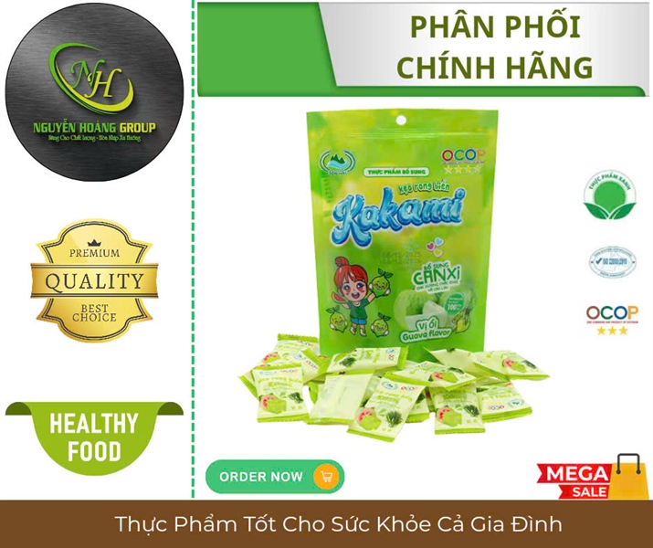 SƠN HẢI - Kẹo Rong Biển KAKAMI Hương Ổi Túi 100g ( Thùng 40 Túi)