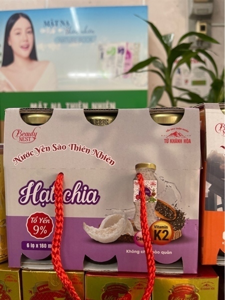 Yến hạt chia chai thuỷ tinh lóc 6