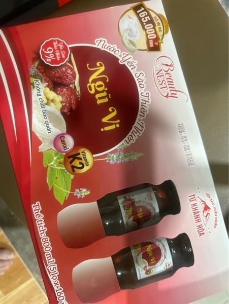 Nước yến ngũ vị beautynest hộp 6 chai