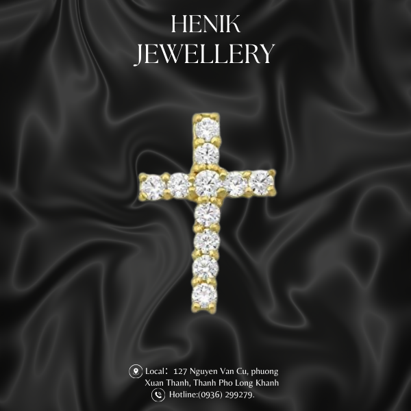 9.1 CROSS EARRINGS WITH GEMS - STAINLESS STEEL x ALLOY