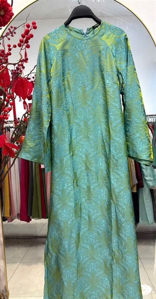 Áo dài suông cổ tròn tay dài loe