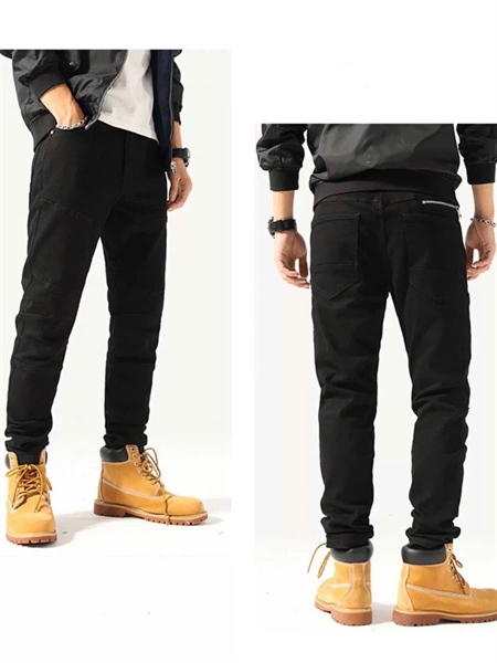 Jean Dài QC VIP- 8352 Biker rã ghép - ĐEN