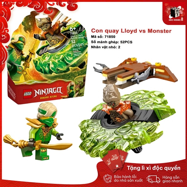 Đồ chơi lắp ráp LEGO NINJAGO 71850 Lloyd vs. Earth Monster Spinner