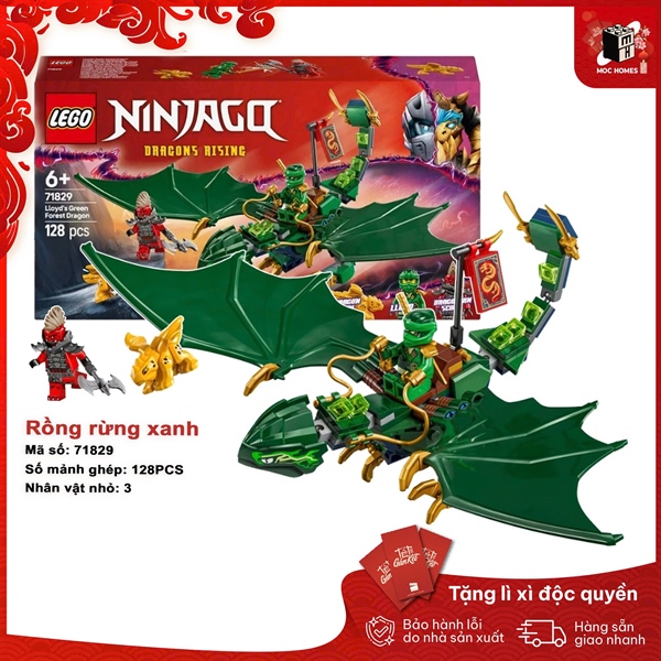 Đồ chơi lắp ráp Rồng rừng xanh của Lloyd's Green Forest Dragon 71829