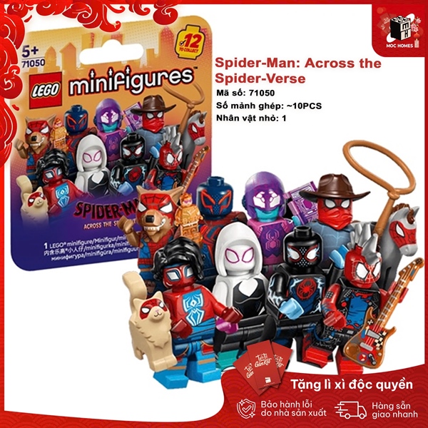 [Trọn bộ hoặc Tự chọn] Trọn bộ 12 nhân vật Lego 71050 Nhân vật Spider-Man: Across the Spider-Verse