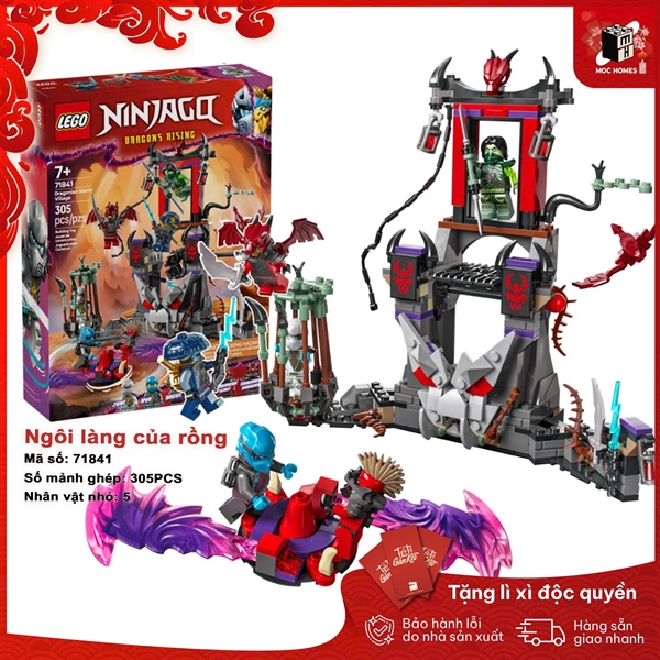 Đồ chơi lắp ráp ngôi làng của rồng Dragonian Storm Village 71841