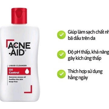 SRM ACNE-AID cho da dầu mụn - Chai 100ml