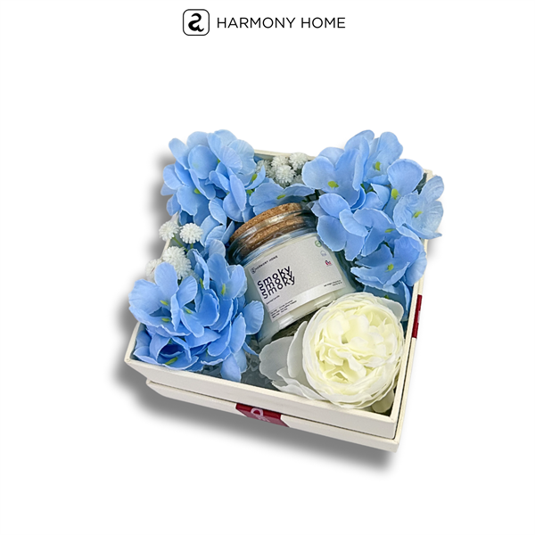 Bộ Quà Tặng Nến Thơm Màu Xanh Dương - Mùi Ngẫu Nhiên