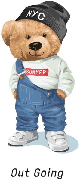 Áo thun Gấu out going| OverSize Unisex Nam Nữ