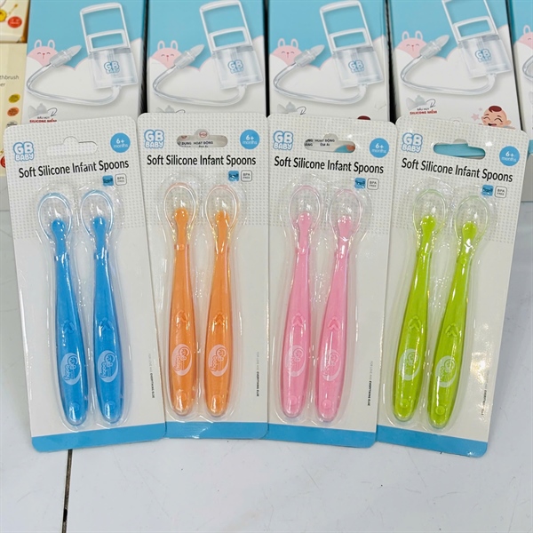 Set 2 thìa ăn dặm silicone GB Baby