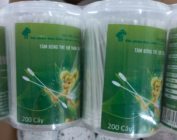 Tăm bông Hana hộp tròn giấy trẻ em BT0036(Cọc 12 Hộp x 200 cây) - Imexco 2