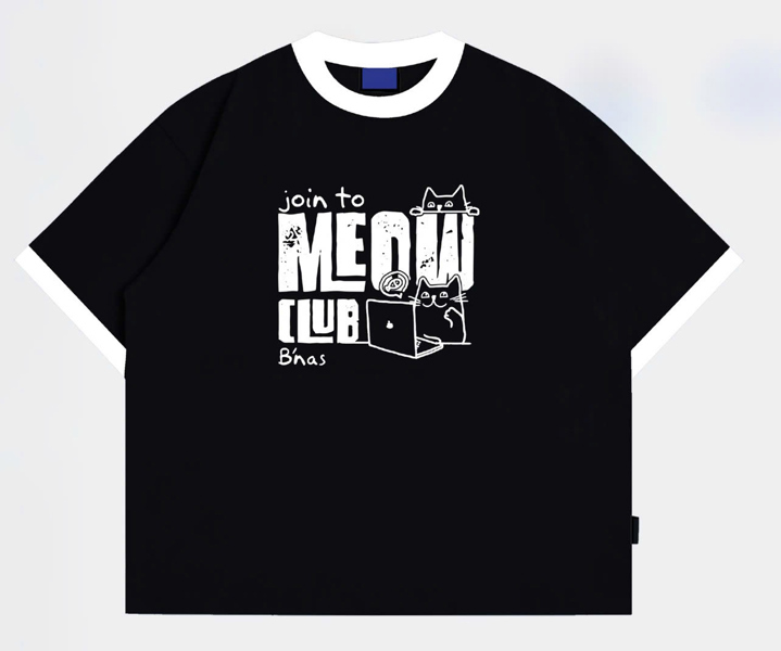 TEE BUENAS® MEOW CLUB T-SHIRT / JM08 - DEN PHOI TRANG