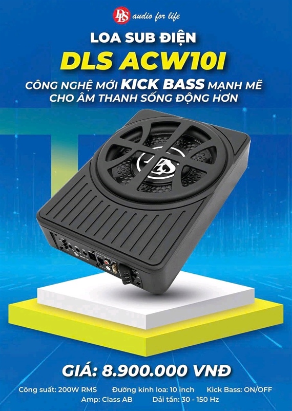 DLS - ACW10i / Loa SUB gầm ghế cho ô tô