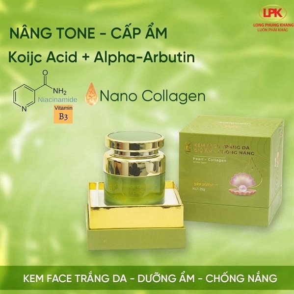 Kem Face trắng da giữ ẩm chống nắng LPK