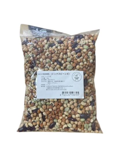 Mix Beans 1kg (GT)、ミックス・ビーンズ、複数種類の豆のブレンド袋、[インド産]、【1kg】1袋