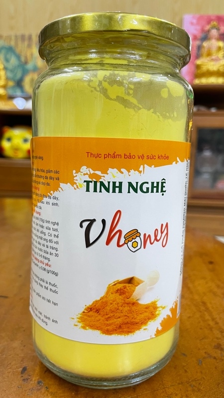 Tinh bột nghệ 500gr (hủ thủy tinh)