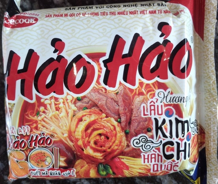 Mỳ Hảo Hảo Hương lẩu kim Chi Hàn Quốc 75g - ハオハオ キムチ鍋味 75g