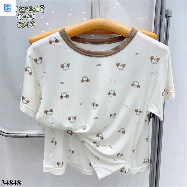 34848-Bộ tencel TN cún tai nghe