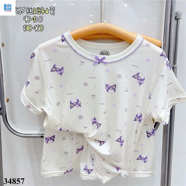 34857-Bộ tencel TN Kurumi tím hoa