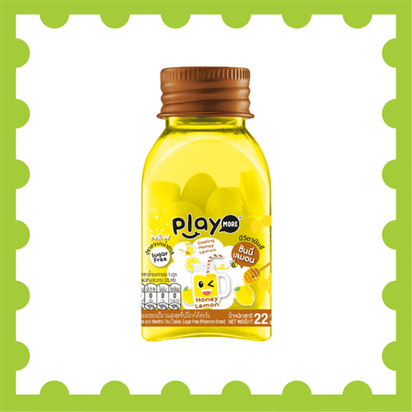 Kẹo The Không Đường Hương Chanh Mật Ong Playmore 22G