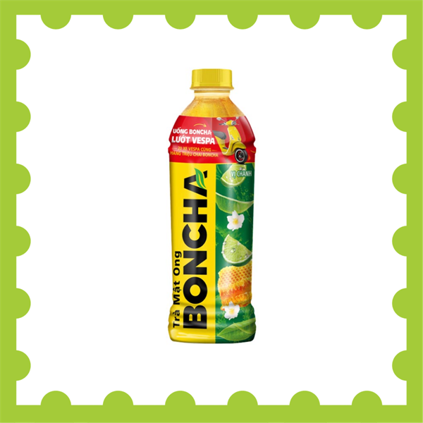 Boncha Trà Xanh Mật Ong Vị Chanh 450Ml