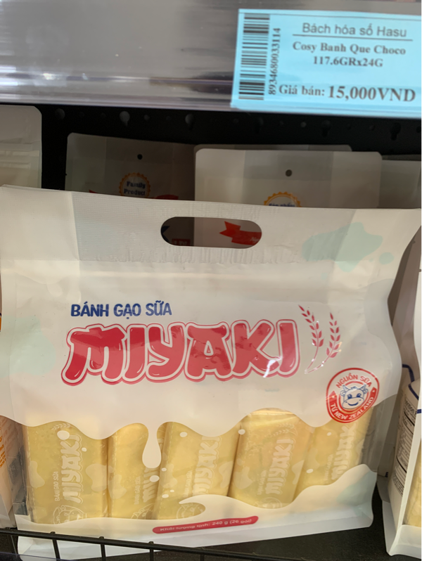 Bánh gạo sữa Miyaki 240g x 16 gói