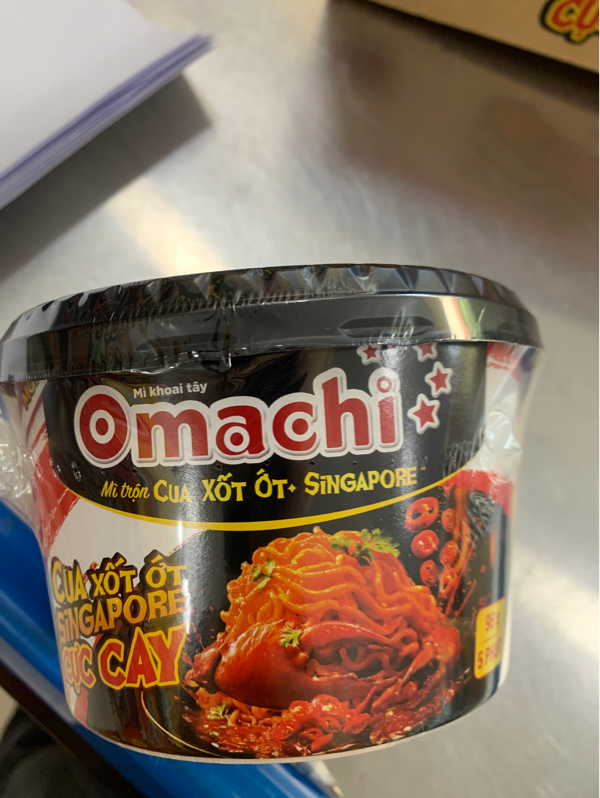 Mì Omachi trộn cua xốt ớt 12 tô x 96gr