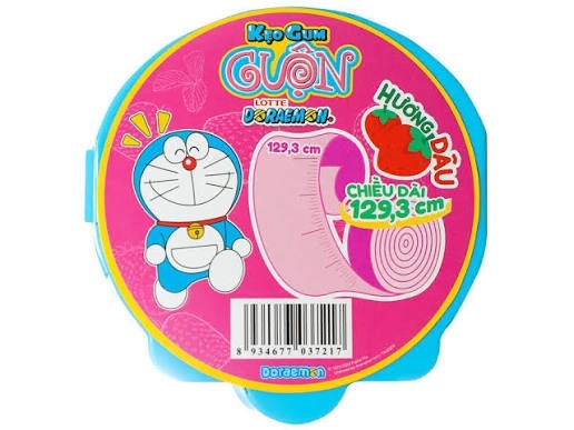 Kẹo Gum Cuộn Lotte Doraemon 56g (12 hộp x 8Khay/ thùng)