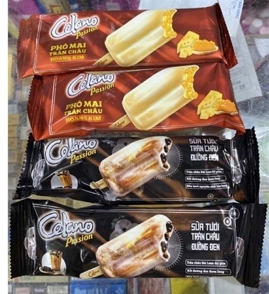 Kem Celano sữa tươi Trân Châu đường đen 70GR