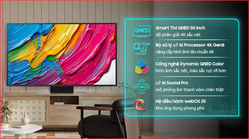 Smart Tivi QNED LG AI 4K 50 inch 50QNED81ASA 2025 - Indonesia