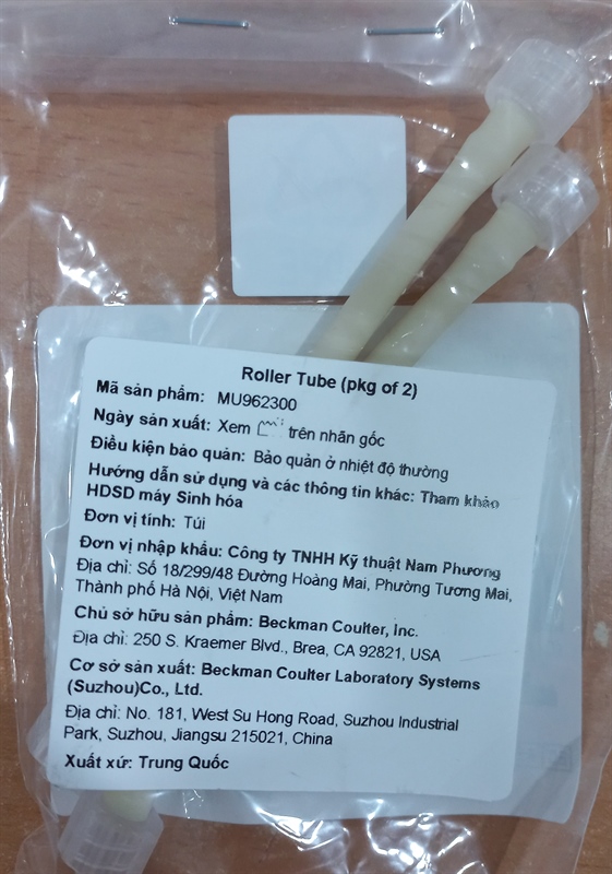 Dây bơm nhu động dùng cho máy xét nghiệm sinh hóa AU480 (Roller Tubing (2pcs/bag)) - Beckman Coulter., Trung Quốc (MU962300)
